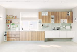 Vertical Grain Kitchen Cabinets - North Hollywood