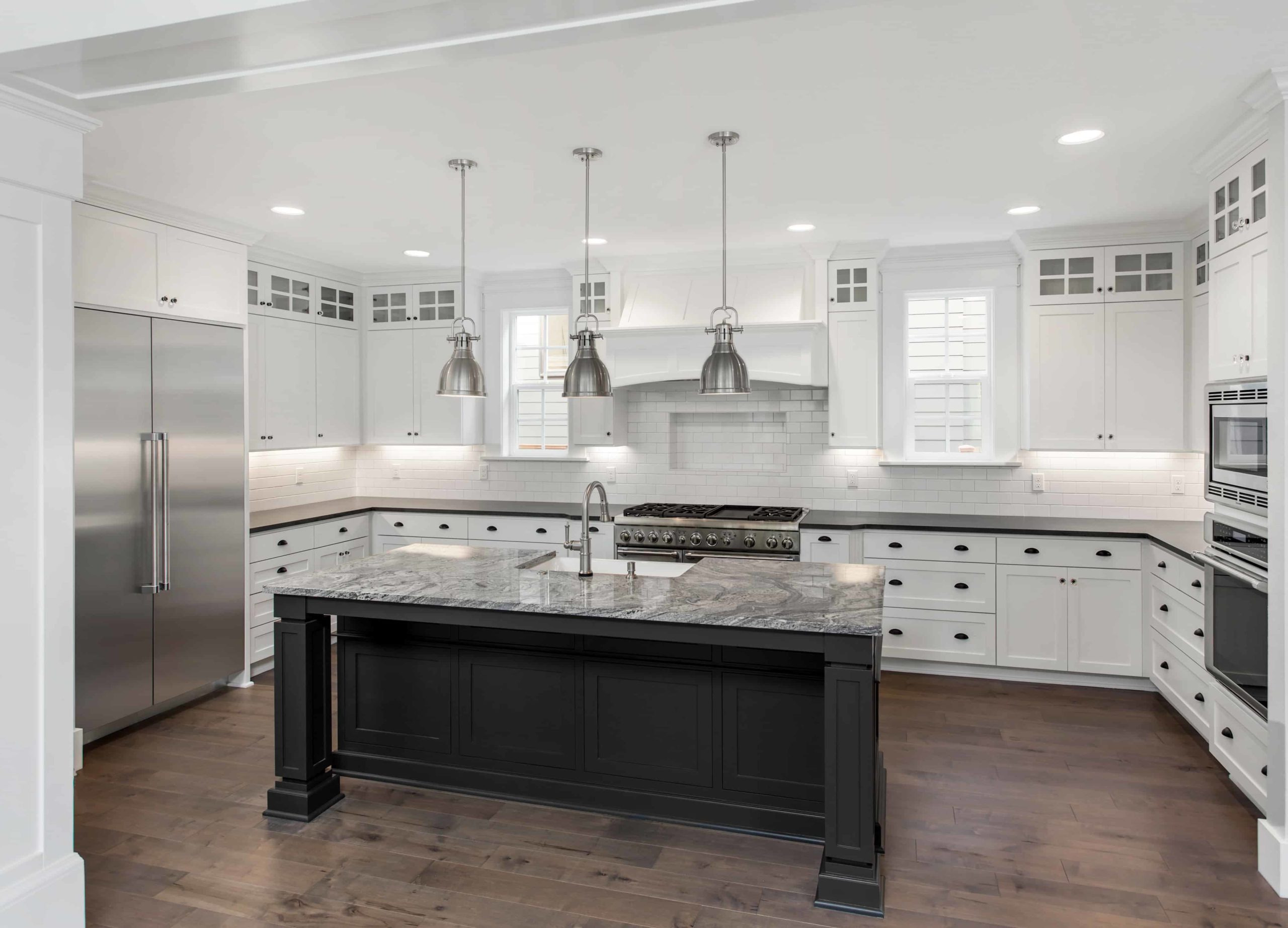 Beautiful Kitchen In New Luxury Home With Island