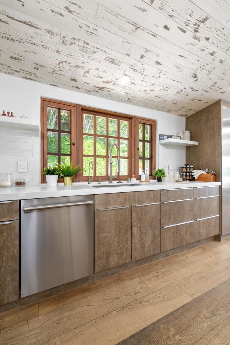 Sherman Oaks Kitchen Remodel - Modern Wood Textured Cabinets 3