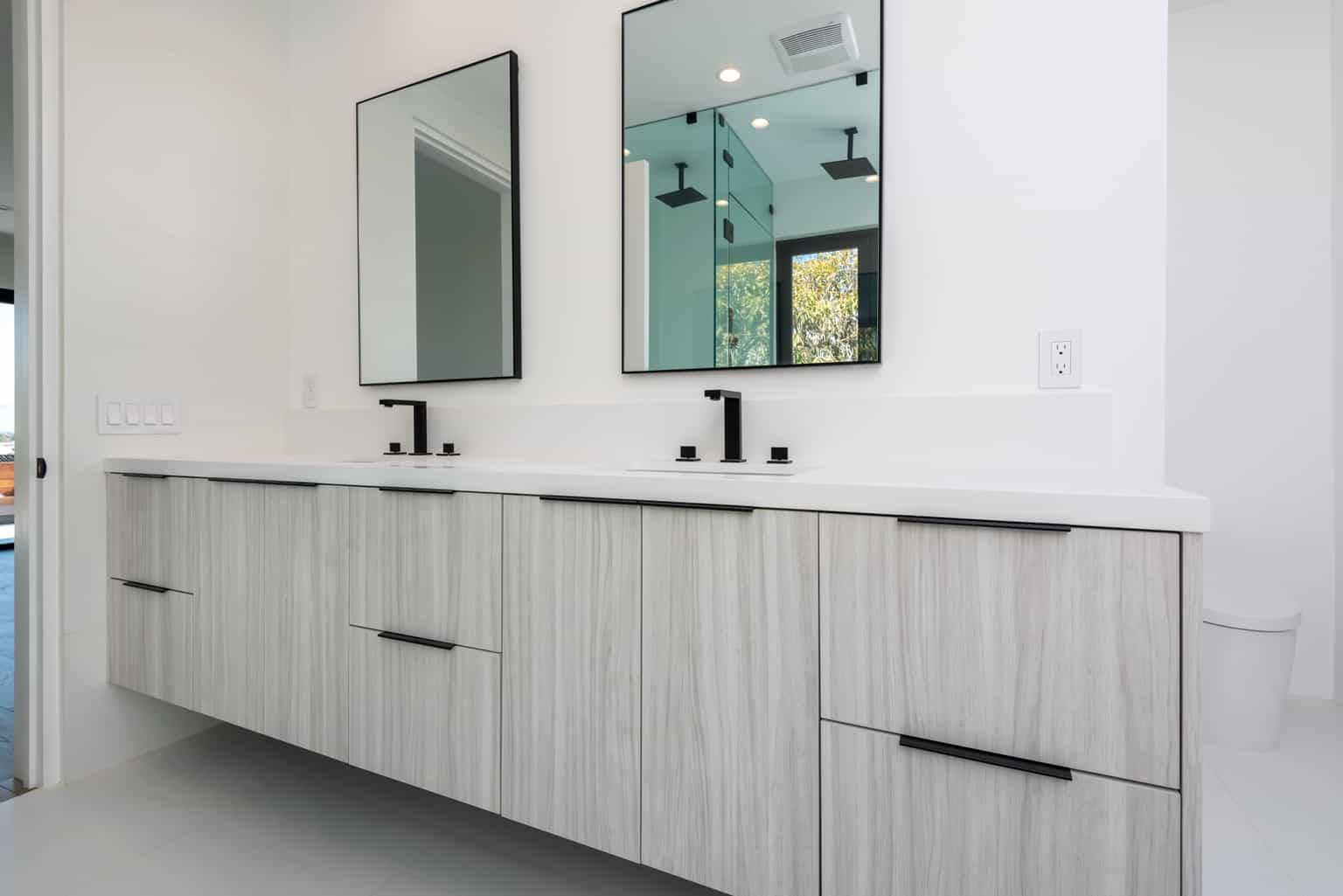 Modern White Textured Cabinets