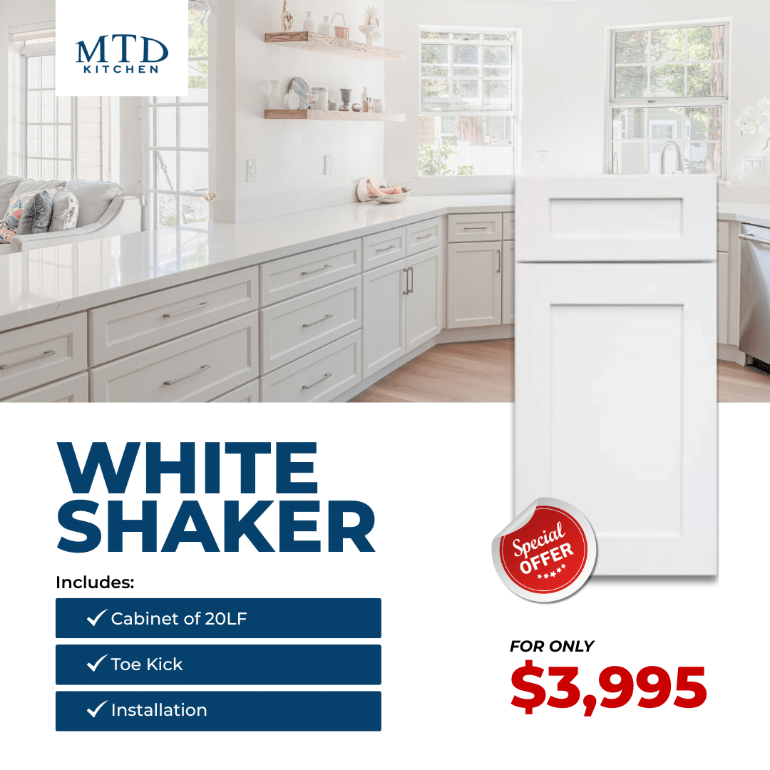 $3995 White Shaker Cabinets Kitchen Remodel